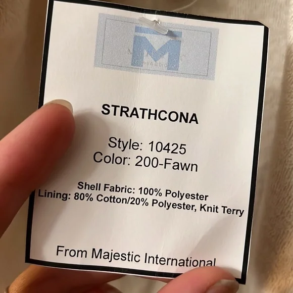 Cream Spa Robe by Majestic International - Picture 5 of 5